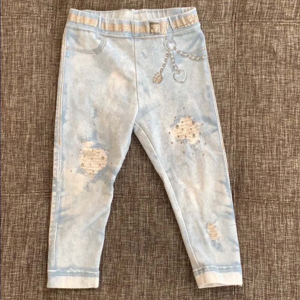 Jean like tights for girls